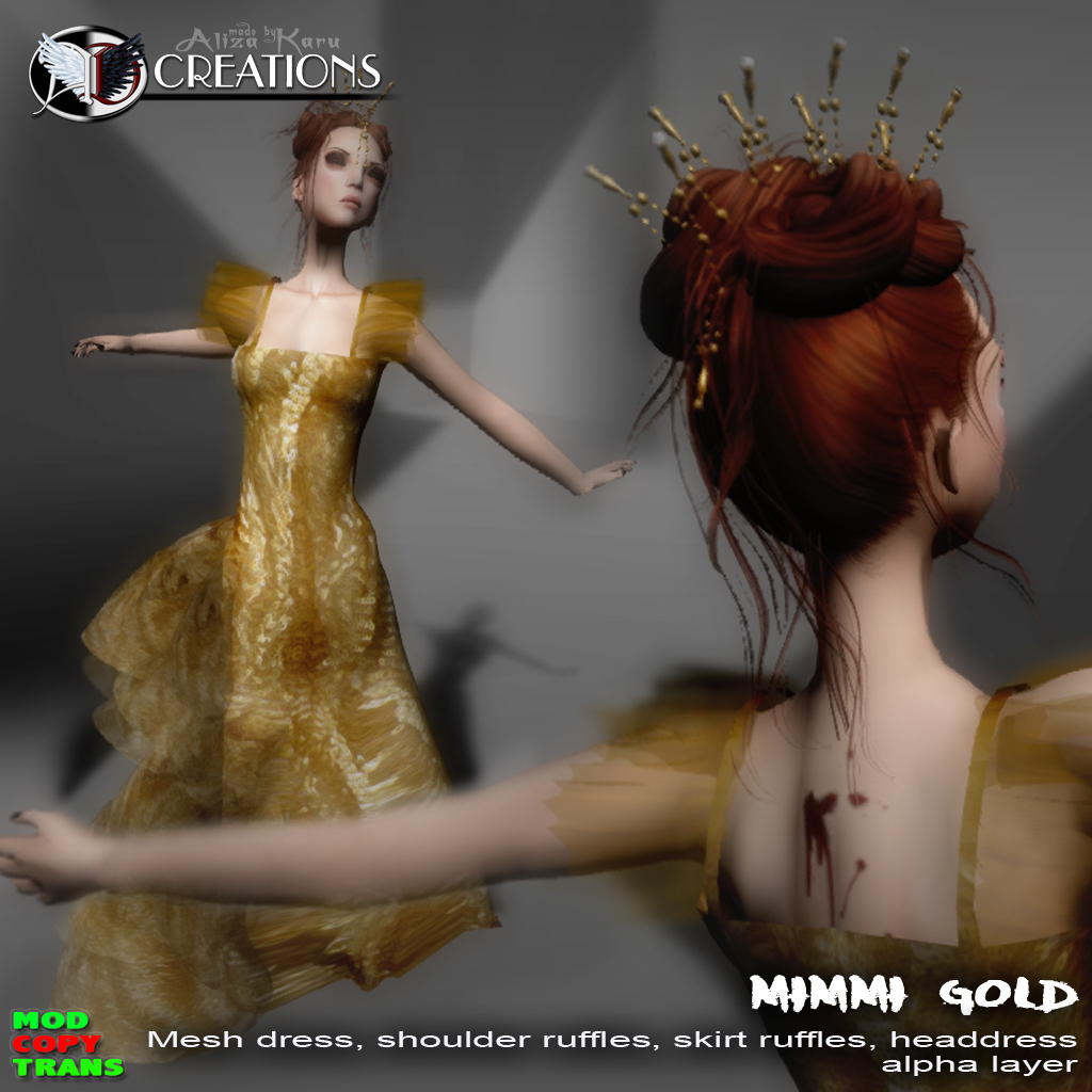 Mimmi gold mesh dress (yes, you see it @ MVW)