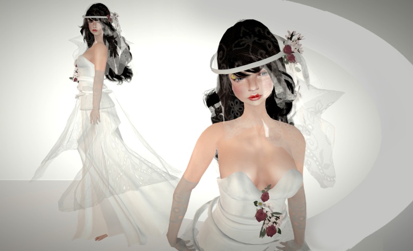 Wedd rose wedding dress